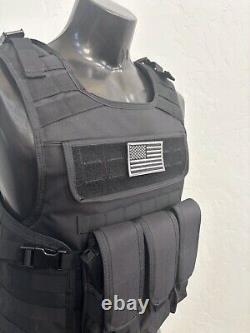 BULLETPROOF Carrier Vest Free Made With Kevlar Plates 3a M L Xl Xxl 3xl 2xl USA