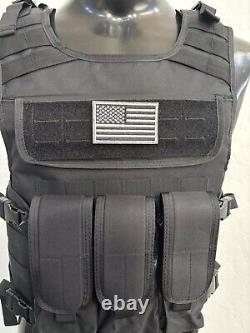 BULLETPROOF Carrier Vest Free Made With Kevlar Plates 3a M L Xl Xxl 3xl 2xl USA