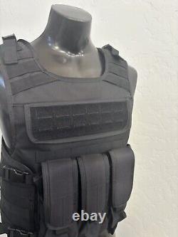 BULLETPROOF Carrier Vest Free Made With Kevlar Plates 3a M L Xl Xxl 3xl 2xl USA