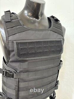 BULLETPROOF Carrier Vest Free Made With Kevlar Plates 3a M L Xl Xxl 3xl 2xl USA