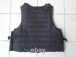 Black Combat Tactical Soft Bullet proof vest IIIA + 2PCS III ceramic plates