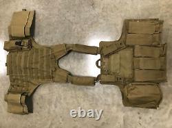 Black Multicam Tactical Vest Plate Carrier With 2 10x12 Curved Lvl 4 Plates/ Sides