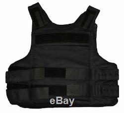 Black Tactical NIJ III Body Armour With Ballistic Plates Set Made With Kevlar