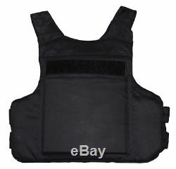 Black Tactical NIJ III Body Armour With Ballistic Plates Set Made With Kevlar