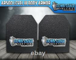 Body Armor AR500 Level 3 Set Of Plates Curved 10x12