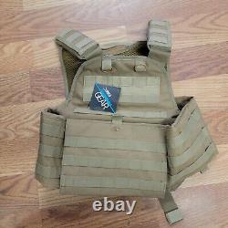 Body Armor AR500 Plates Two 10X12 OD Green Dont Tread On Me With Carrier and Pad