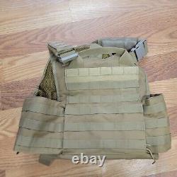 Body Armor AR500 Plates Two 10X12 OD Green Dont Tread On Me With Carrier and Pad