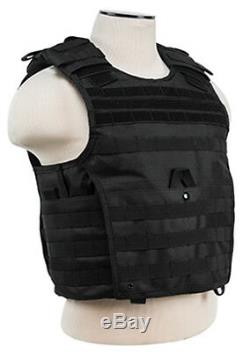 Body Armor AR500 Steel Plates Base Coating Bullet Proof Vest BLK M-XXL+ 10x12s