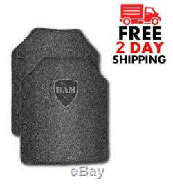 Body Armor AR500 Steel Plates Base Frag Coating Level III 10x12- PAIR