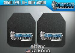Body Armor AR600 Level 3+ Set Of Plates Curved 10x12 SAPI/SAPI
