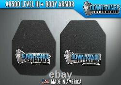 Body Armor AR600 Level 3+ Set Of Plates Curved 10x12 Swim/Sapi