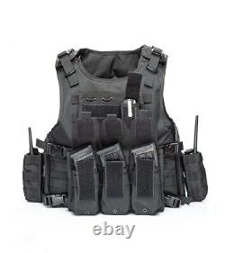 Body Armor Black tactical bullet proof vest IIIA NIJ0101.06 Size M, L, XL, XXL