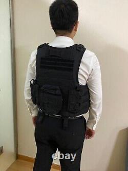 Body Armor Black tactical bullet proof vest IIIA NIJ0101.06 Size M, L, XL, XXL