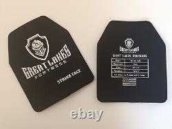 Body Armor Bullet Proof Plates ArmorCore Level 3 III Pair 10x12 Steel