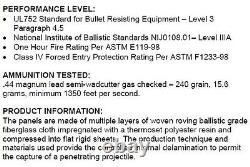 Body Armor Bullet Proof Plates ArmorCore Level IIIA 3A 10x12 6x6 Quad BK