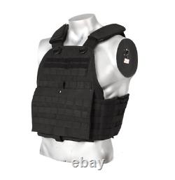 Body Armor Bullet Proof Plates ArmorCore Level IIIA 3A 10x12 Carrier BLK