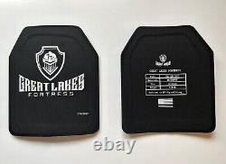 Body Armor Bullet Proof Plates UHMWPE Level IIIA 3A Curved 10x12 PAIR Only 1 lb