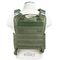 Body Armor Bullet Proof Vest AR500 Steel Plates Base Coat 10x12 6x6 OD GREEN