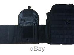 Body Armor Bullet Proof Vest AR500 Steel Plates Base Coat 10x12 6x8 -BLACK