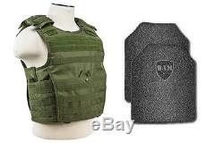 Body Armor Bullet Proof Vest AR500 Steel Plates Base Coating EXP OD 11x14