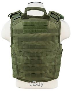 Body Armor Bullet Proof Vest AR500 Steel Plates Base Frag Coat EXP OD XXL