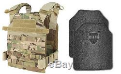 Body Armor Bullet Proof Vest AR500 Steel Plates Base Frag Coating- CDR MC