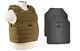 Body Armor Bullet Proof Vest Ar500 Steel Plates Base Frag Coating- Exp Tan