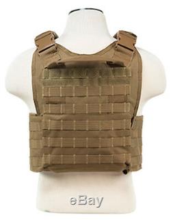 Body Armor Bullet Proof Vest AR500 Steel Plates Base Frag Coating- PC TAN