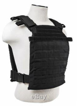 Body Armor Bullet Proof Vest AR500 Steel Plates FAST Plate Carrier BLK 11x14