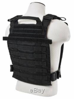 Body Armor Bullet Proof Vest AR500 Steel Plates FAST Plate Carrier BLK 11x14