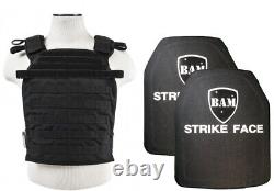 Body Armor Bullet Proof Vest Level III+ (3+) Stops 5.56 BLK TAN GRN