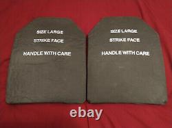 Body Armor Inserts Level 3 Ceramic Strike Face Plates Large Front & Back