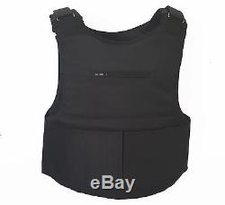 Body Armor Plate Carrier size XL, black vest with soft inserts&plates III grade