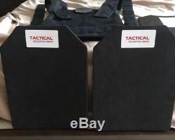 Body Armor/Vest/1 Curved Metal 11x14 Plate/2Trauma Pads/ Tactical /level III
