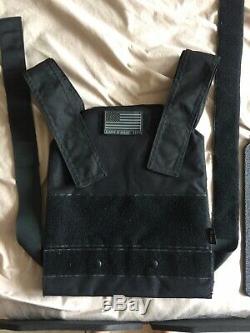 Body Armor/Vest/1 Curved Metal 11x14 Plate/2Trauma Pads/ Tactical /level III