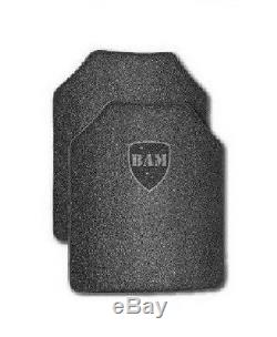 Body Armor l AR500 Steel Plates Base Frag-Spall Coating Level III -11x14