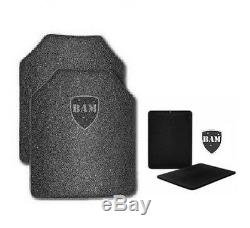 Body Armor l AR500 Steel Plates Base Frag-Spall Coating Level III -11x14 6x6