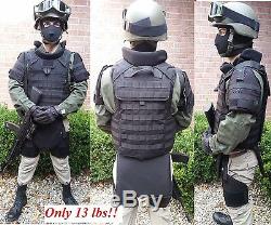 Brand New Ultra Light SWAT Body Armor System (M-L) NIJ III-A with Thigh Protectors