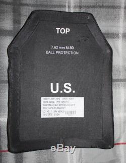Bullet Proof Vest Insert 7.62 MM M 80 Ball Protection Nsn 8470-01-504-7877