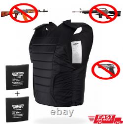 Bullet Proof Vest With Front and Back Ceramic Plates Against Rifles III+