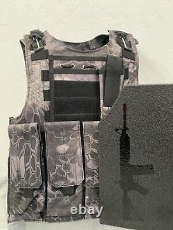 Bulletproof Vest Carrier BODY Armor 3A Made With Kevlar FREE AR500 Steel Plate