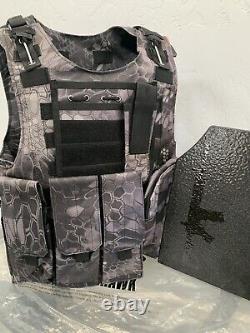 Bulletproof Vest Carrier BODY Armor 3A Made With Kevlar FREE AR500 Steel Plate