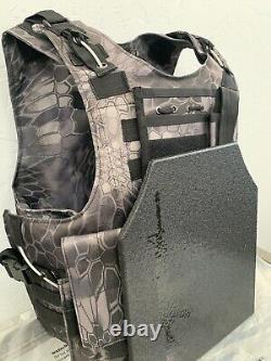 Bulletproof Vest Carrier BODY Armor 3A Made With Kevlar FREE AR500 Steel Plate