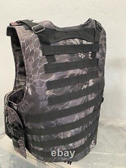 Bulletproof Vest Carrier BODY Armor 3A Made With Kevlar FREE AR500 Steel Plate