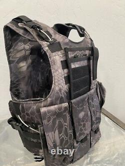 Bulletproof Vest Carrier BODY Armor 3A Made With Kevlar FREE AR500 Steel Plate