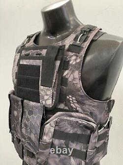 Bulletproof Vest Carrier BODY Armor 3A Made With Kevlar FREE AR500 Steel Plate