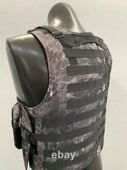 Bulletproof Vest Carrier BODY Armor 3A Made With Kevlar FREE AR500 Steel Plate