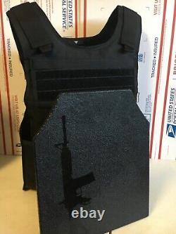 Bulletproof Vest Carrier BODY Armor AR600 3+ Steel Rifle Plates lll+ Ballistic