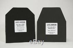 CATI AR500 Body Armor Base Coat Steel Plates Level III 10x12 PAIR SWIM/SAPI EVO