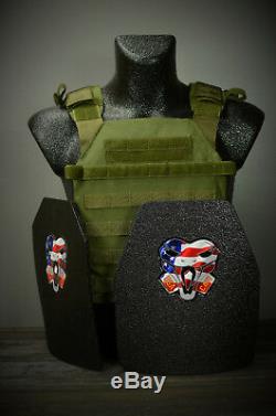 CATI AR500 Body Armor Level 3 Plates Active Shooter Sentry Adv. SC Olive Drab